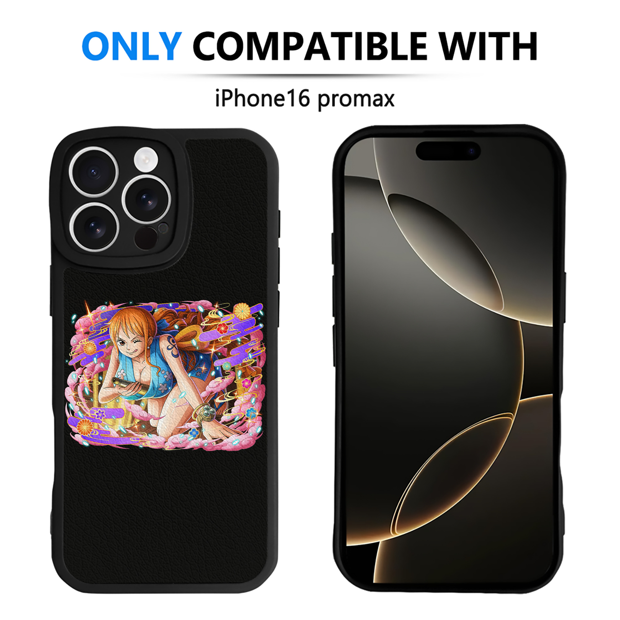 （画像用） ワンピース ナミ ONE PIECE Nami 【iPhone 16シリーズ対応】シリコンスマホケース（レザー調） 材質：シリコン